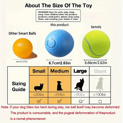 Smart Dog Toy Ball Automatic Interactive Pet Electronic Rolling USB